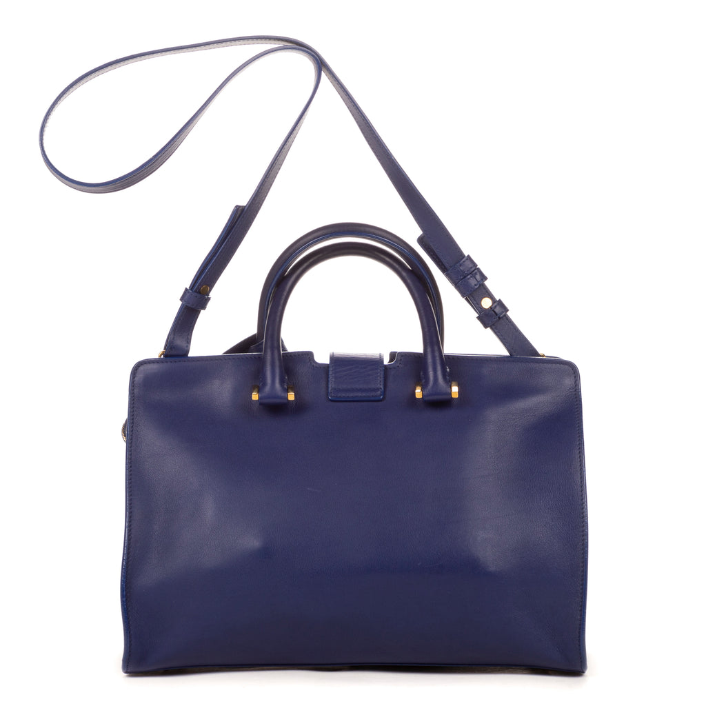 Sac à main Chyc en cuir de veau bleu