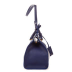 Sac à main Chyc en cuir de veau bleu