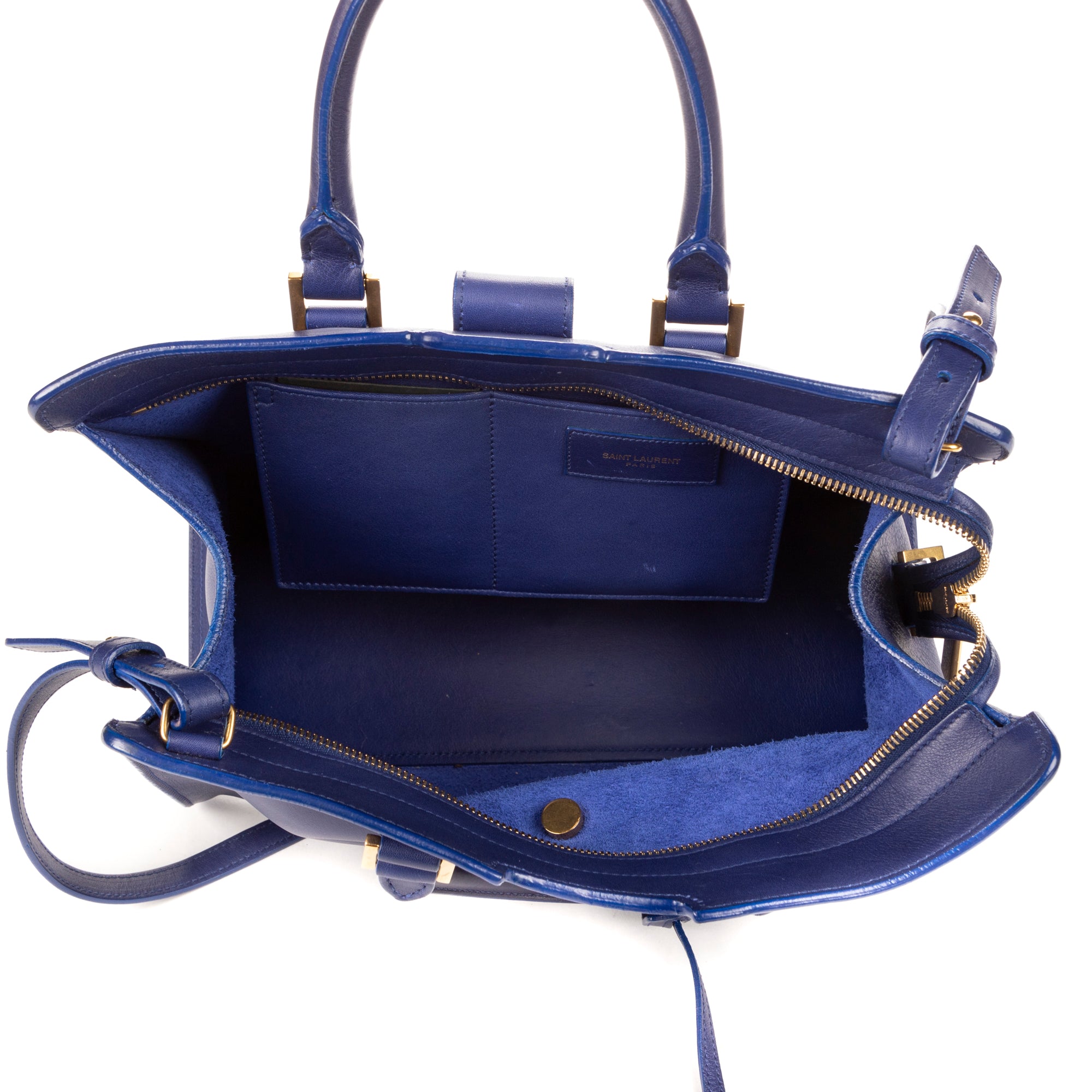 Sac à main Chyc en cuir de veau bleu