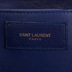 Sac à main Chyc en cuir de veau bleu