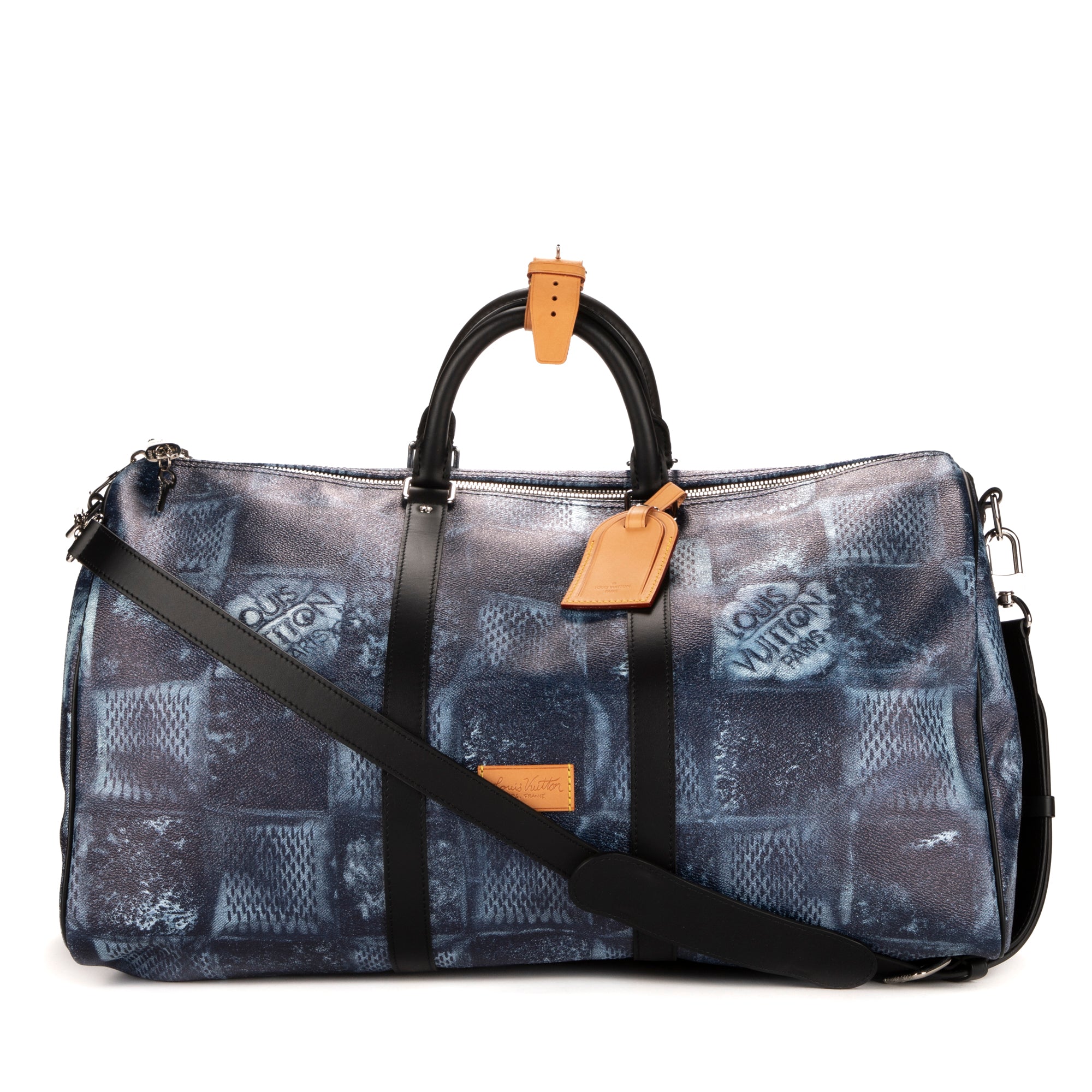 Travel Bag Ltd. Ed. Salt Keepall Bandouliere 50 Blue Damier Salt