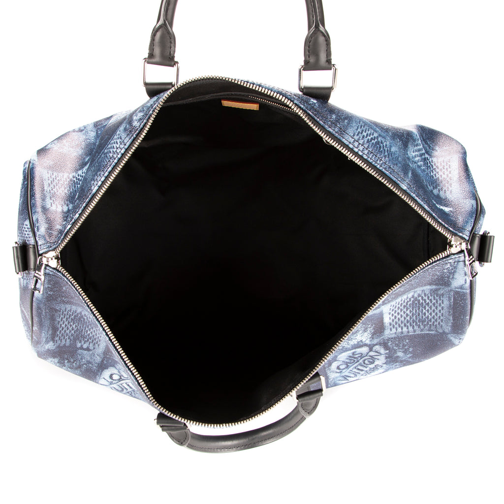 Travel Bag Ltd. Ed. Salt Keepall Bandouliere 50 Blue Damier Salt