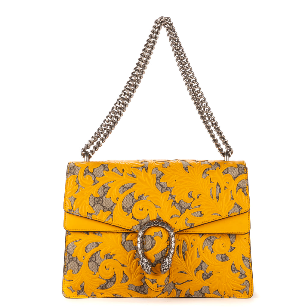 Sac à bandoulière Édition Limitée Dionysus Toile Monogram Arabesque Jaune