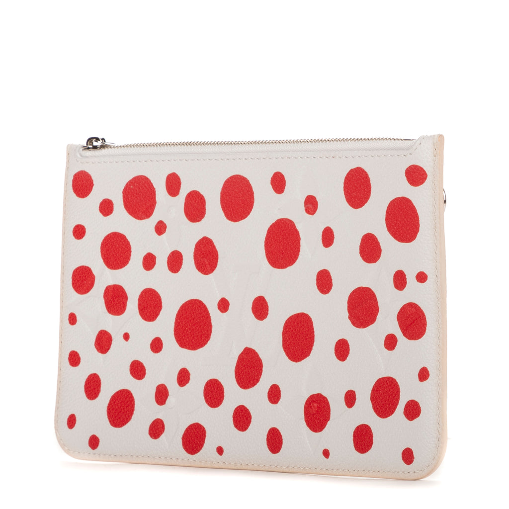 Bolsa Ed. Limitada Yayoi Kusama Lunares Infinitos Neverfull Pouch Monogram Empreinte Lunares Infinitos Blanca