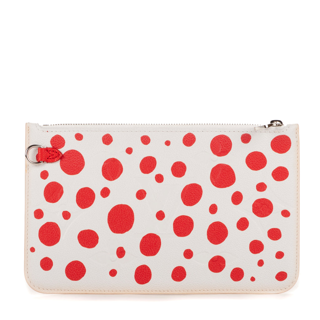 Bolsa Ed. Limitada Yayoi Kusama Lunares Infinitos Neverfull Pouch Monogram Empreinte Lunares Infinitos Blanca