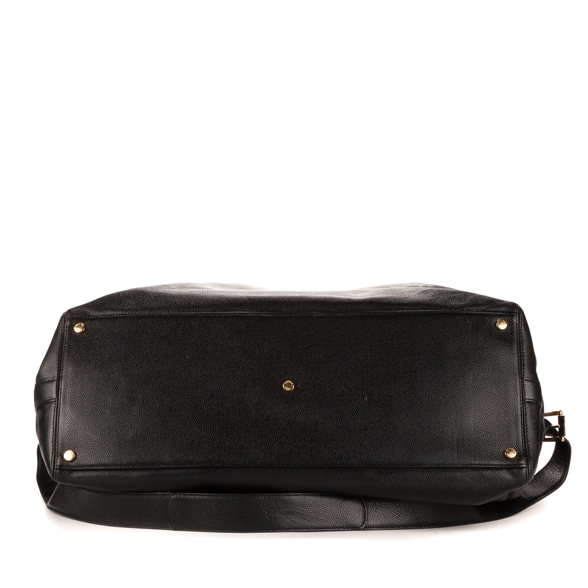 Sac de Voyage Boston Cuir Caviar Noir