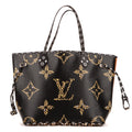 Bolso de hombro edición limitada de selva Neverfull MM Negro Monogram Giant Jungle