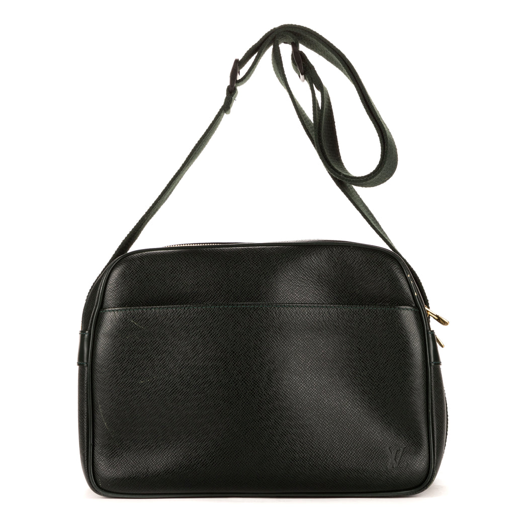 Bolso Bandolera Reporter de Piel Taiga Verde Oscuro