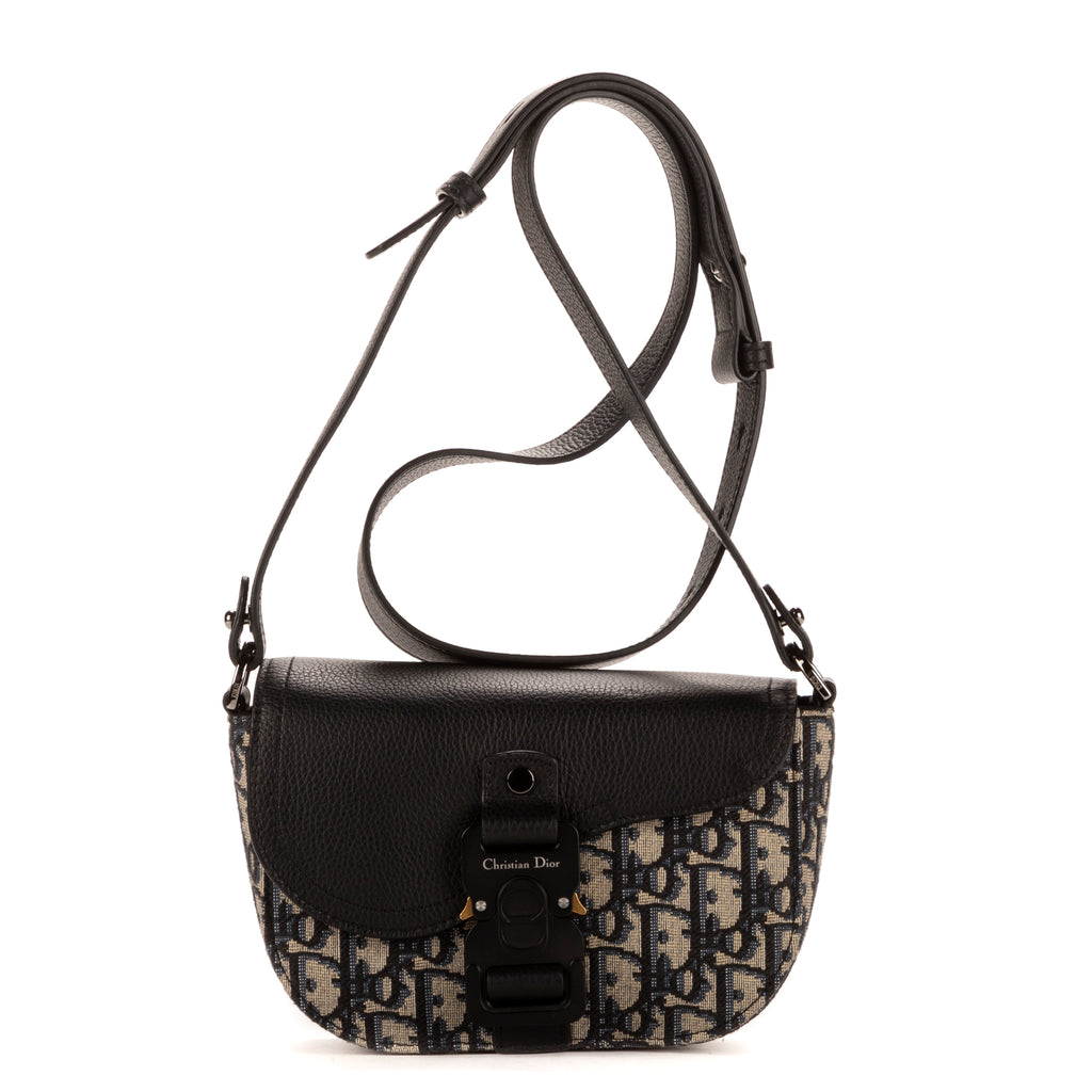 Sac bandoulière Saddle Pouch Toile beige Oblique