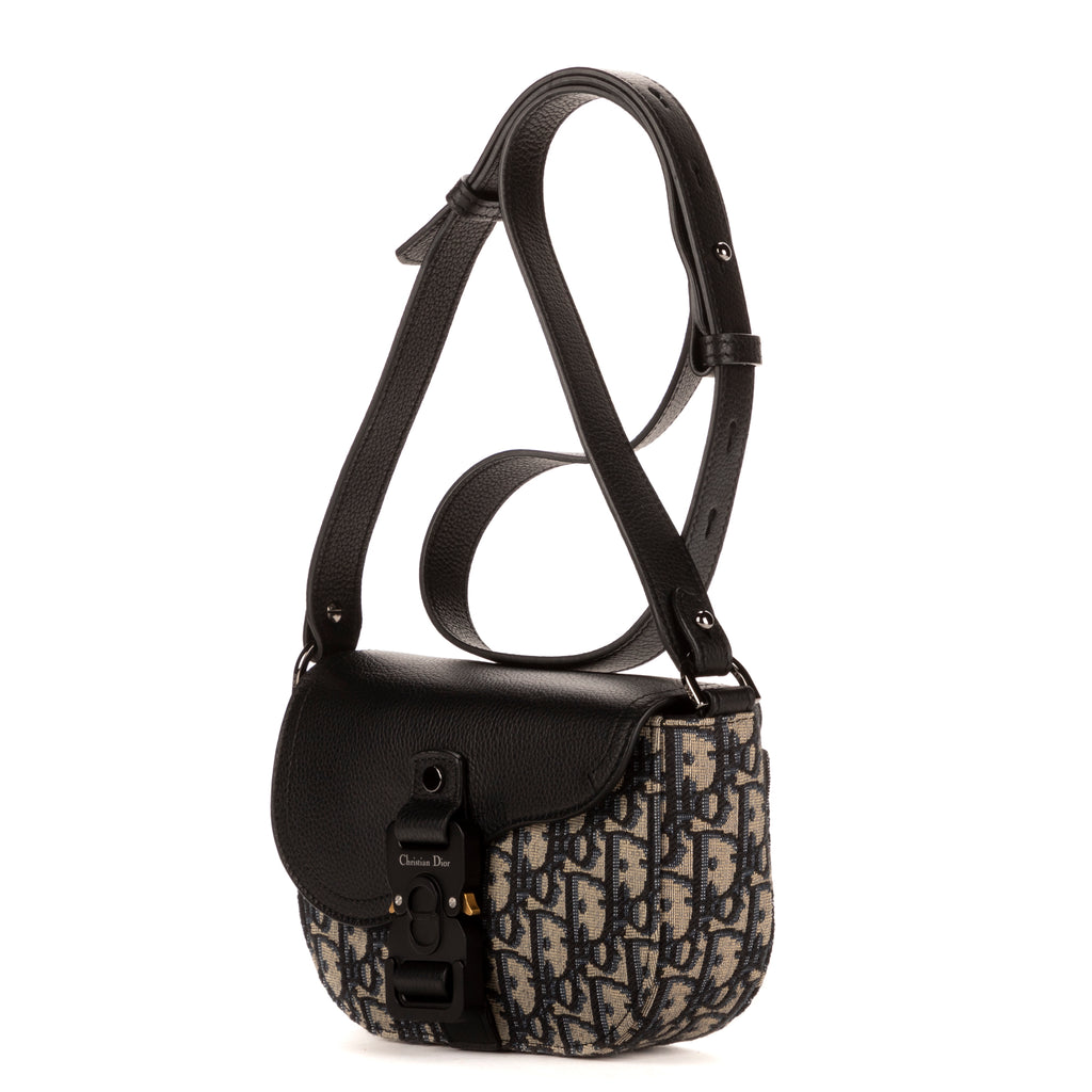 Sac bandoulière Saddle Pouch Toile beige Oblique