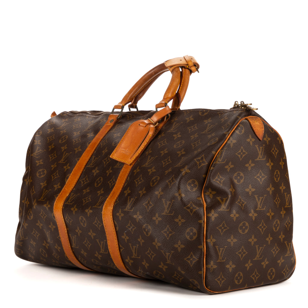 Travel Bag Keepall 50 Brown Monogram Canvas