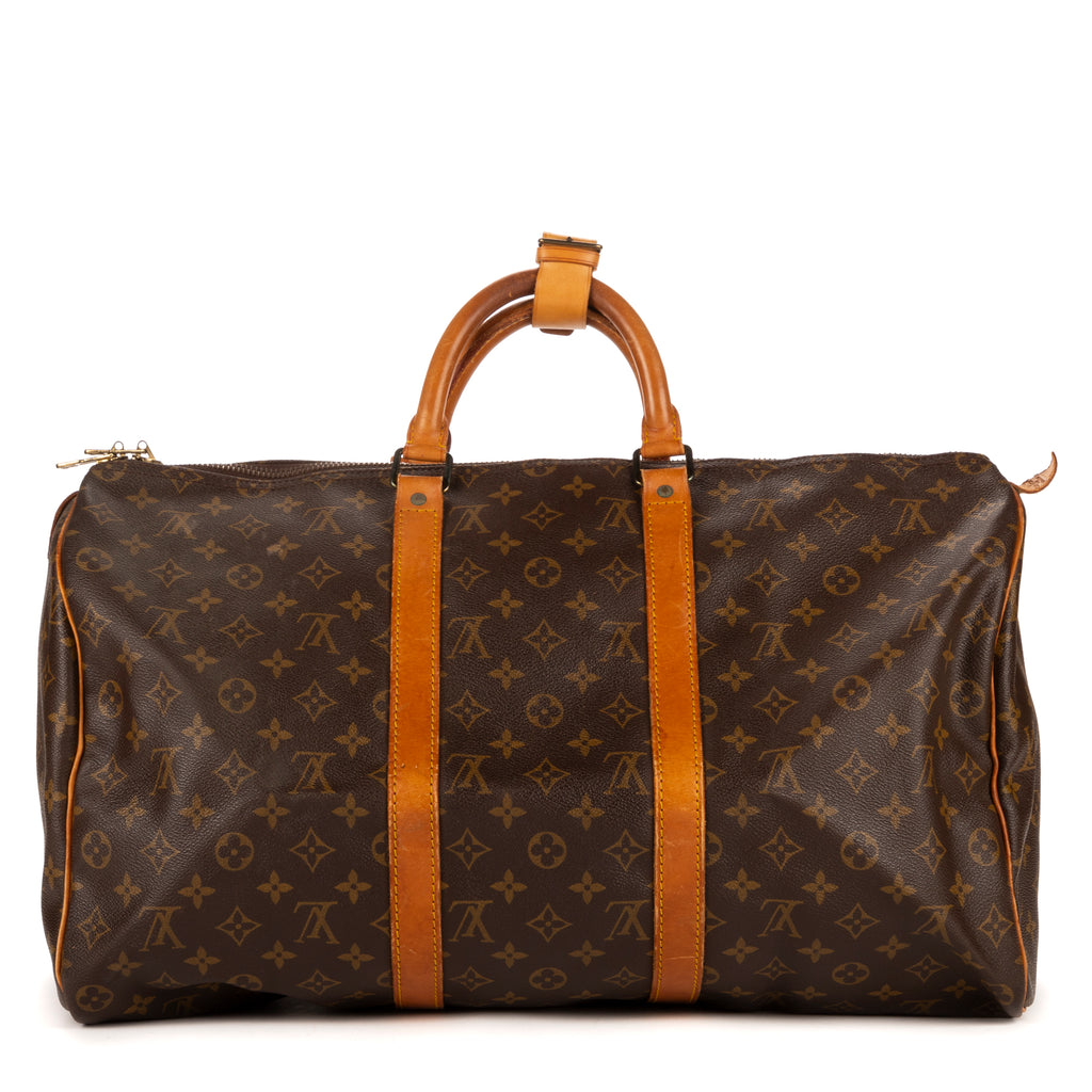Travel Bag Keepall 50 Brown Monogram Canvas