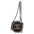 Shoulder Bag Round as Earth Filigree Black Caviar Leather