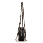 Shoulder Bag Round as Earth Filigree Black Caviar Leather