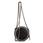 Shoulder Bag Round as Earth Filigree Black Caviar Leather