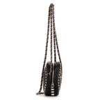 Shoulder Bag Round as Earth Filigree Black Caviar Leather