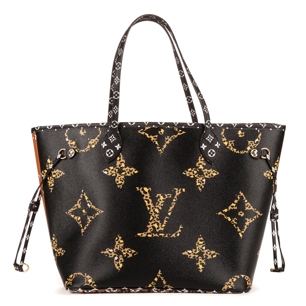 Bolso de hombro edición limitada de Jungle Neverfull MM Monogram Giant Jungle negro