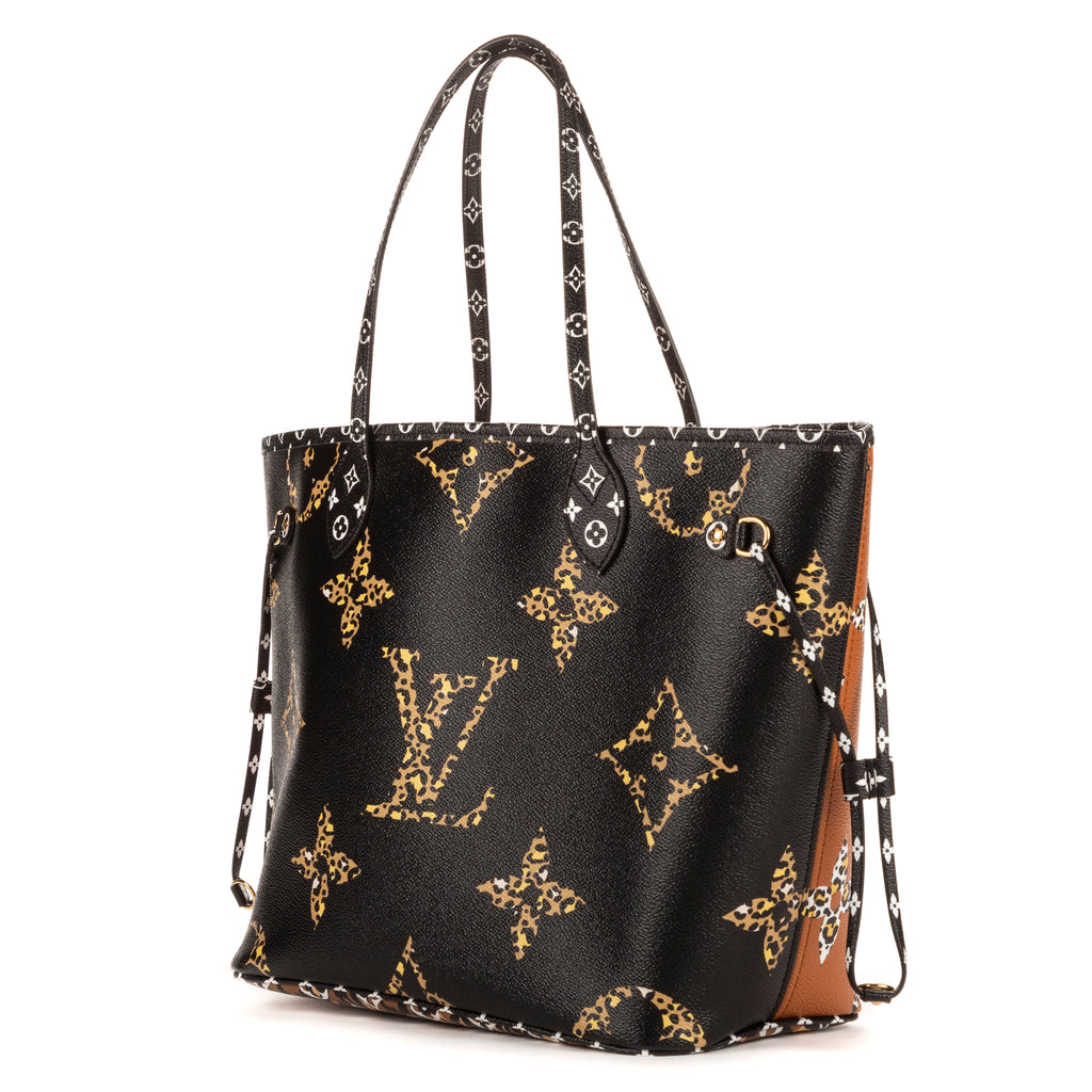 Bolso de hombro edición limitada de Jungle Neverfull MM Monogram Giant Jungle negro