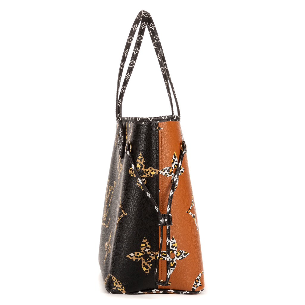 Bolso de hombro edición limitada de Jungle Neverfull MM Monogram Giant Jungle negro