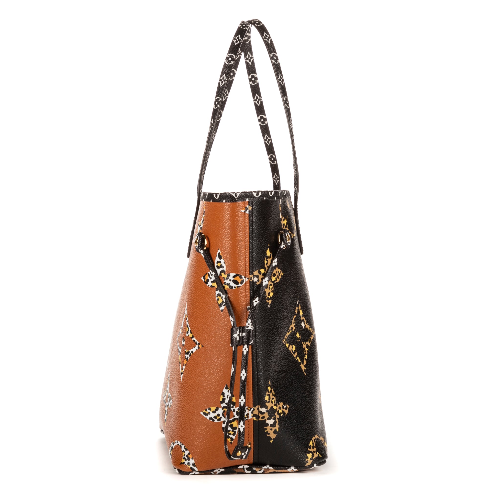 Bolso de hombro edición limitada de Jungle Neverfull MM Monogram Giant Jungle negro
