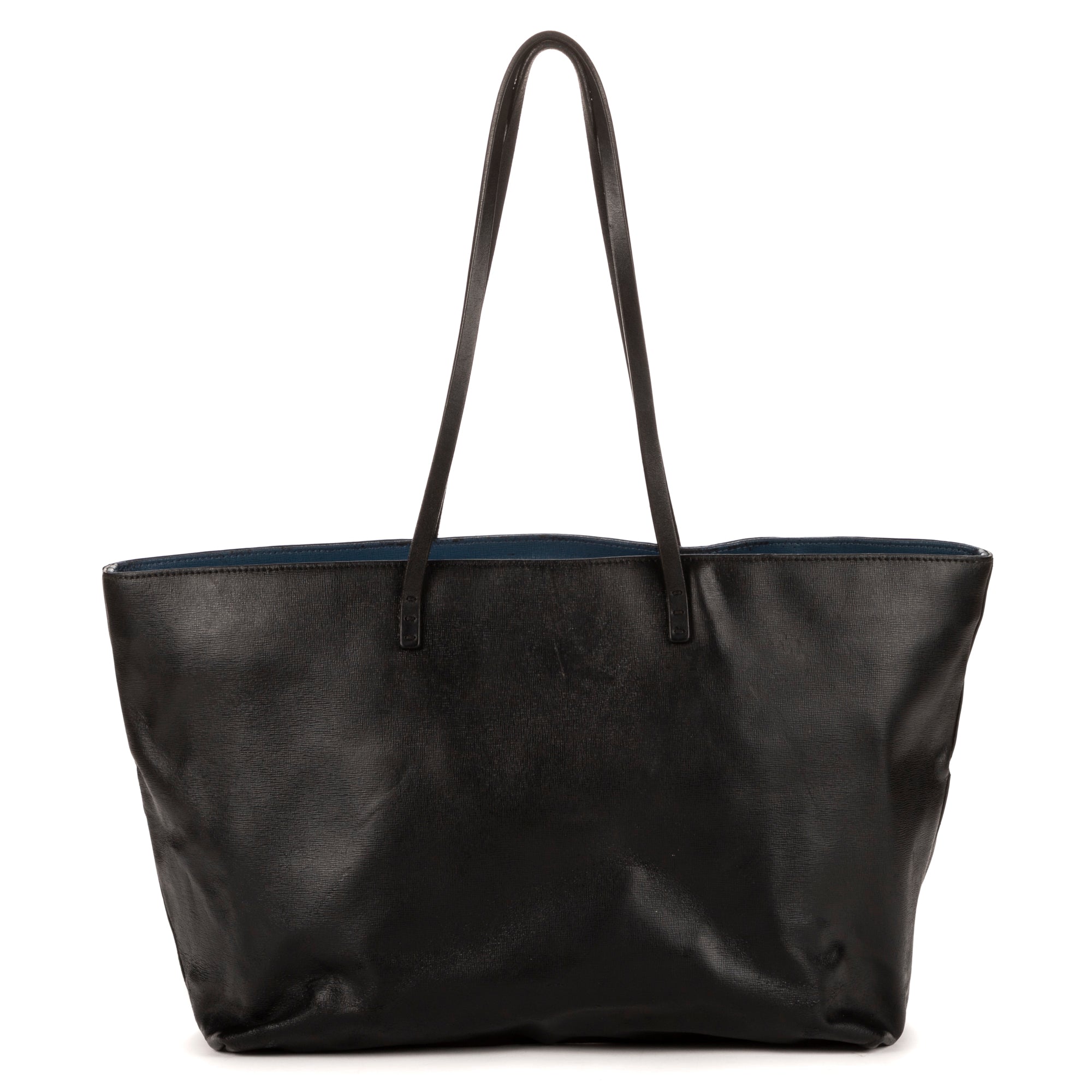 Shoulder Bag Monster Tote Black Calfskin Leather