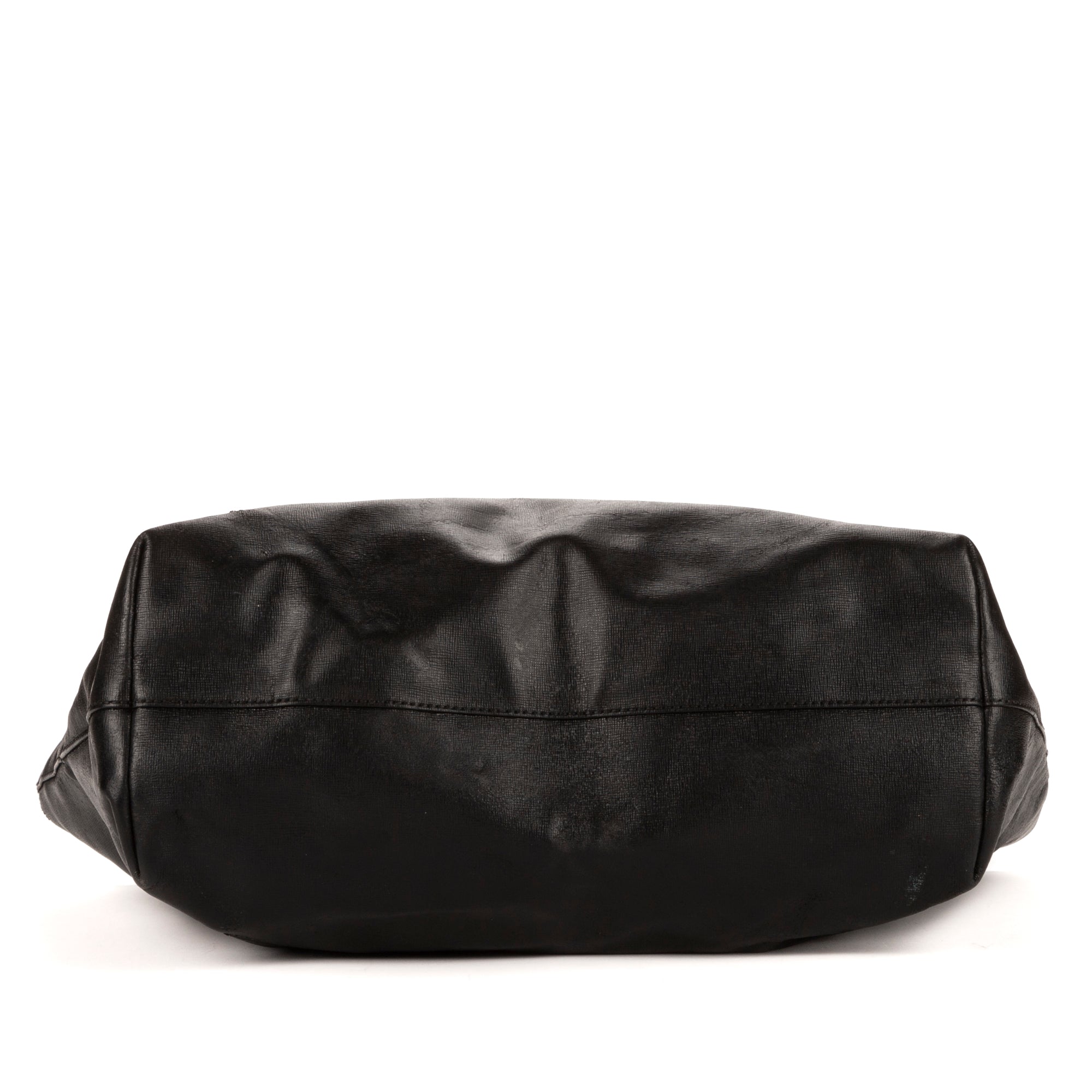 Shoulder Bag Monster Tote Black Calfskin Leather