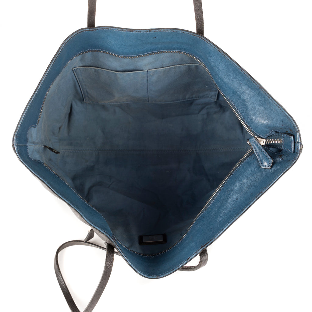 Shoulder Bag Monster Tote Black Calfskin Leather