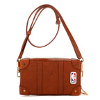 Shoulder Bag Ltd. Ed. NBA Soft Trunk Brown Ball Grain Leather