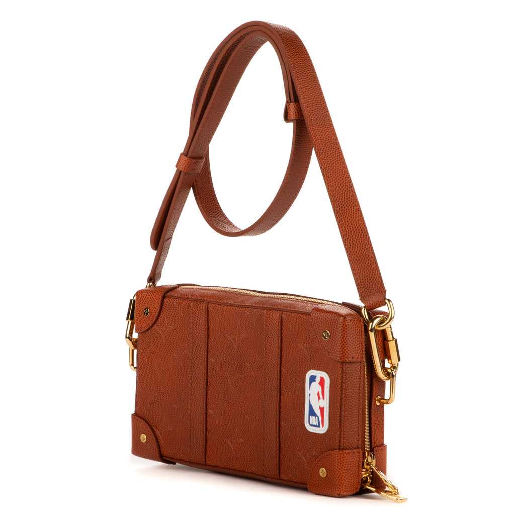 Shoulder Bag Ltd. Ed. NBA Soft Trunk Brown Ball Grain Leather