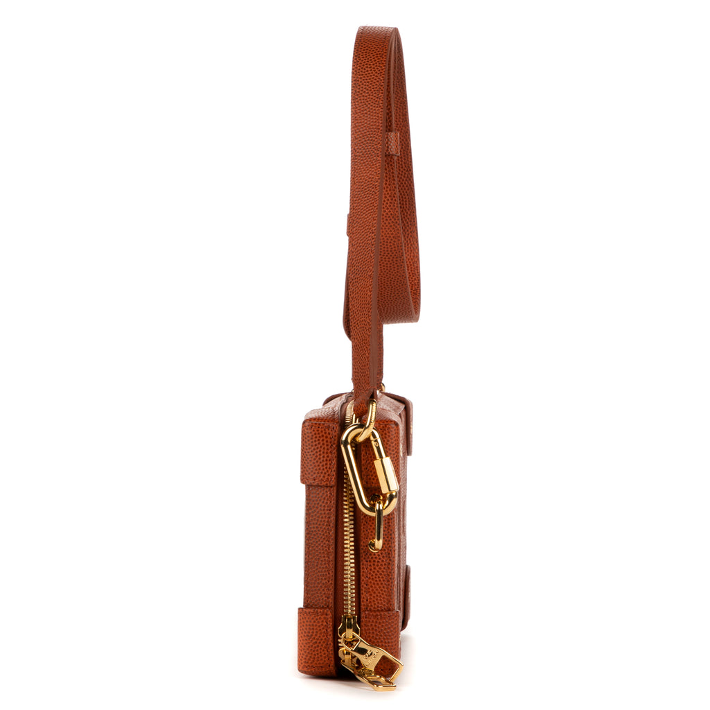 Shoulder Bag Ltd. Ed. NBA Soft Trunk Brown Ball Grain Leather