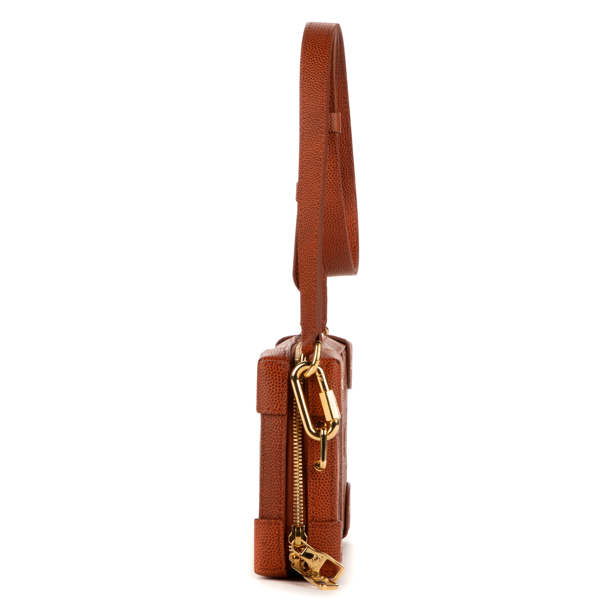 Shoulder Bag Ltd. Ed. NBA Soft Trunk Brown Ball Grain Leather