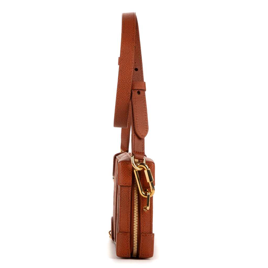 Shoulder Bag Ltd. Ed. NBA Soft Trunk Brown Ball Grain Leather