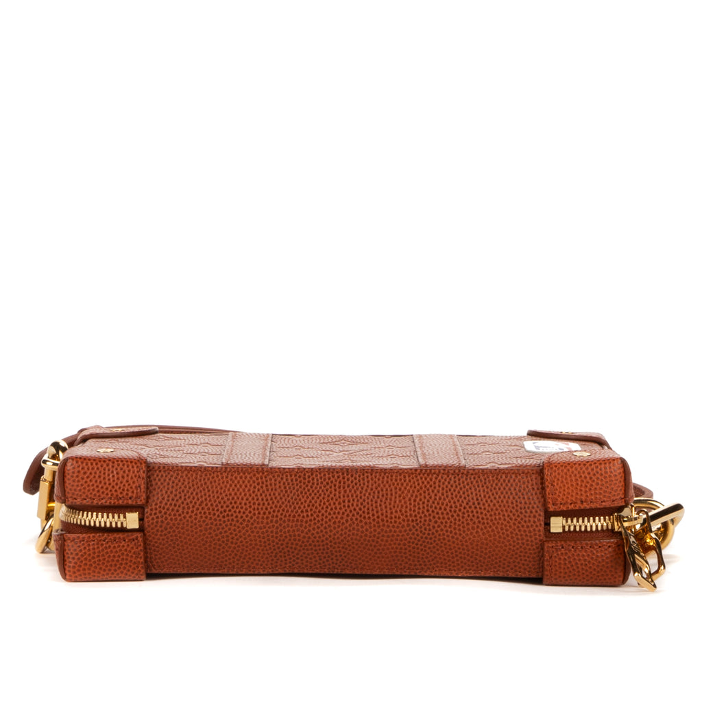 Shoulder Bag Ltd. Ed. NBA Soft Trunk Brown Ball Grain Leather