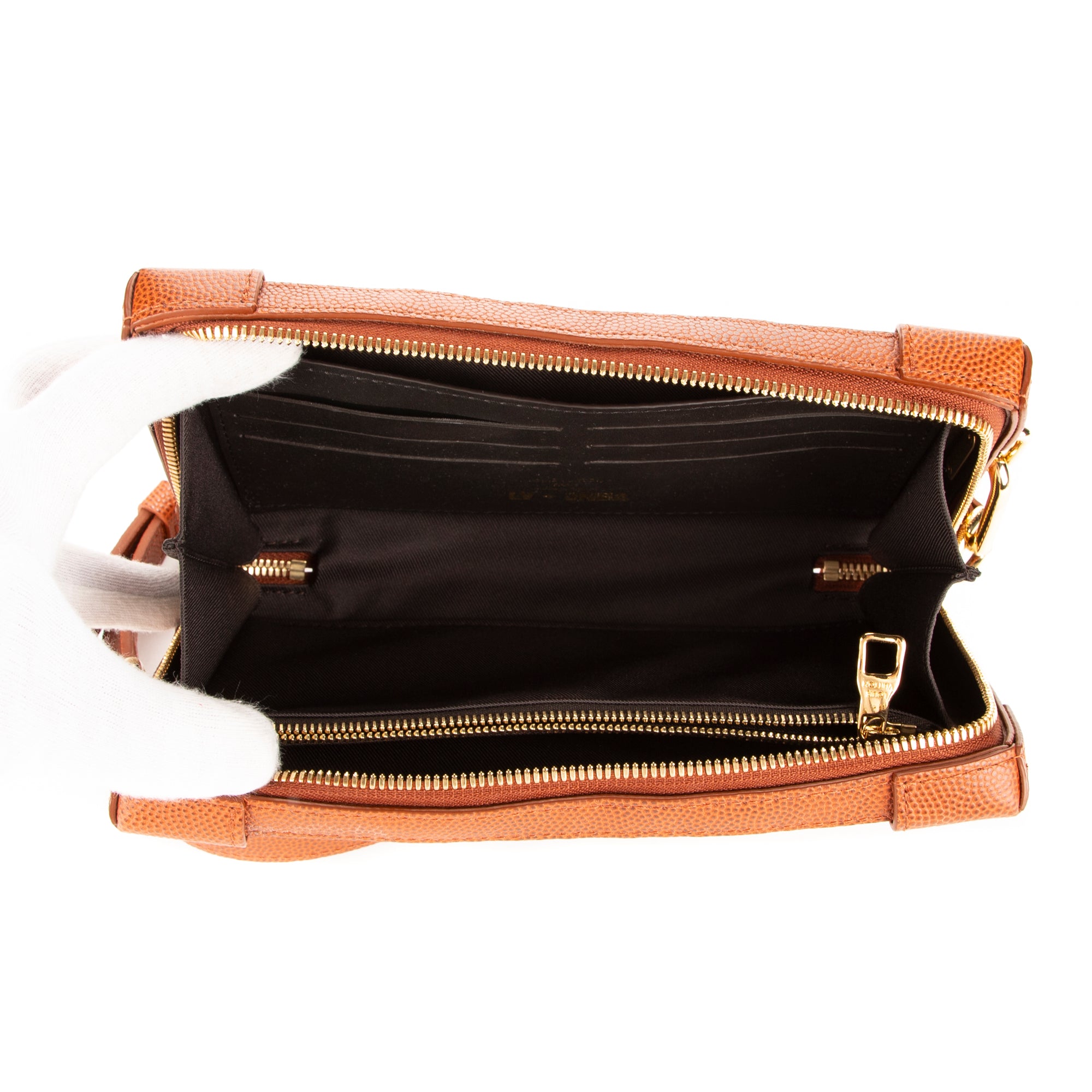 Shoulder Bag Ltd. Ed. NBA Soft Trunk Brown Ball Grain Leather