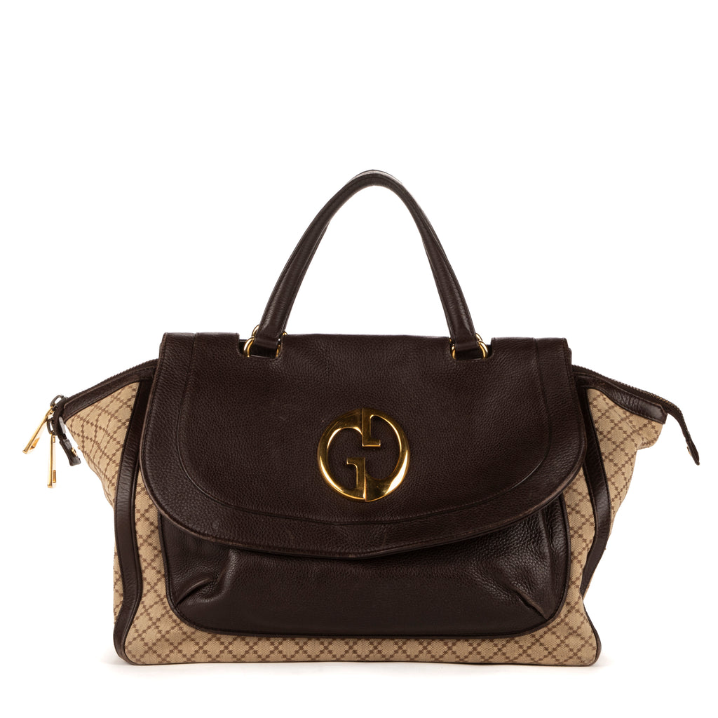 Handbag 1973 Diamond Tote Beige Diamond Canvas