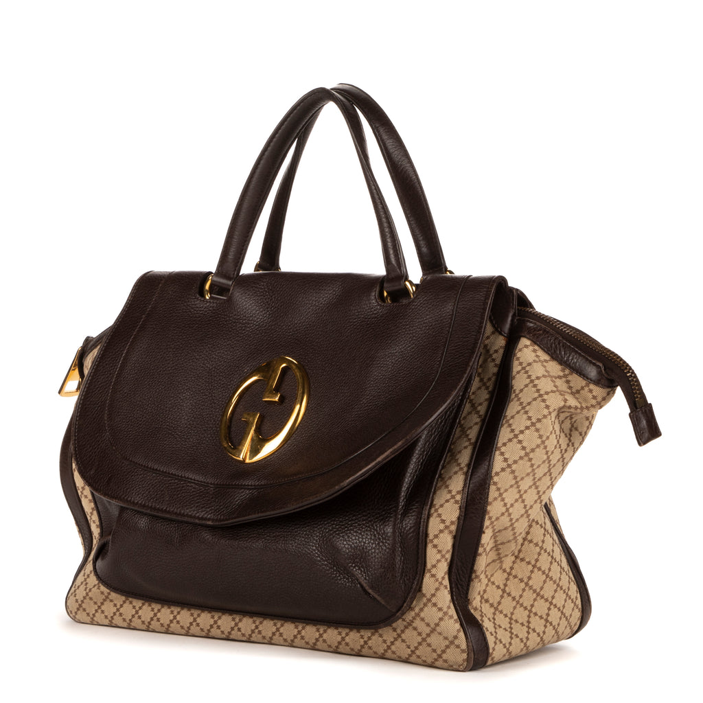 Handbag 1973 Diamond Tote Beige Diamond Canvas