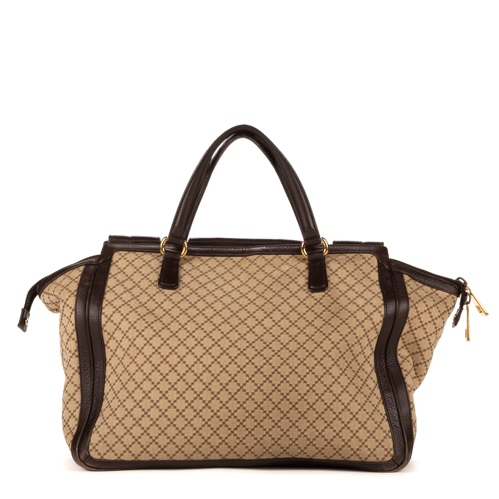Handbag 1973 Diamond Tote Beige Diamond Canvas
