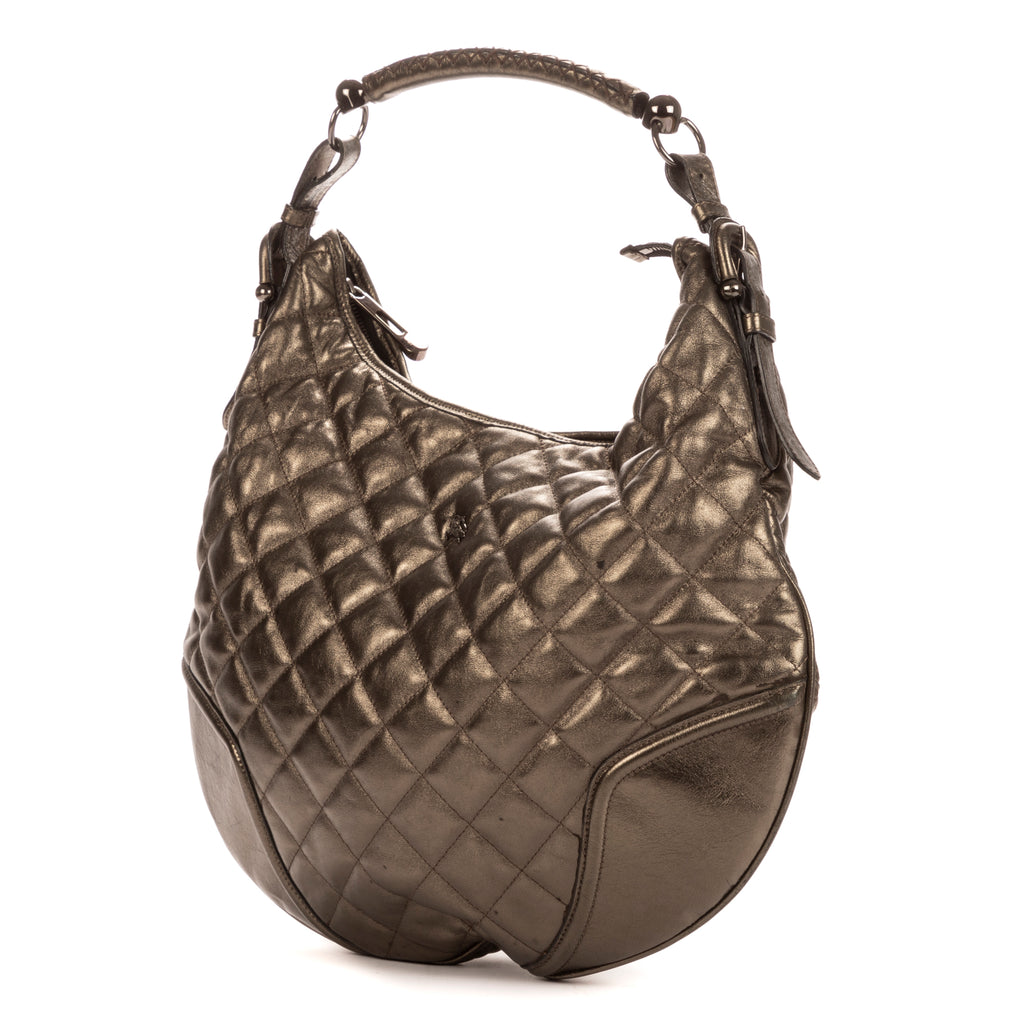 Shoulder Bag Hoxton Hobo Bronze Metallic Calfskin Quilted Leather