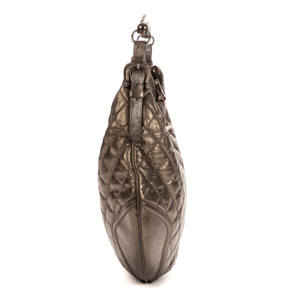 Shoulder Bag Hoxton Hobo Bronze Metallic Calfskin Quilted Leather