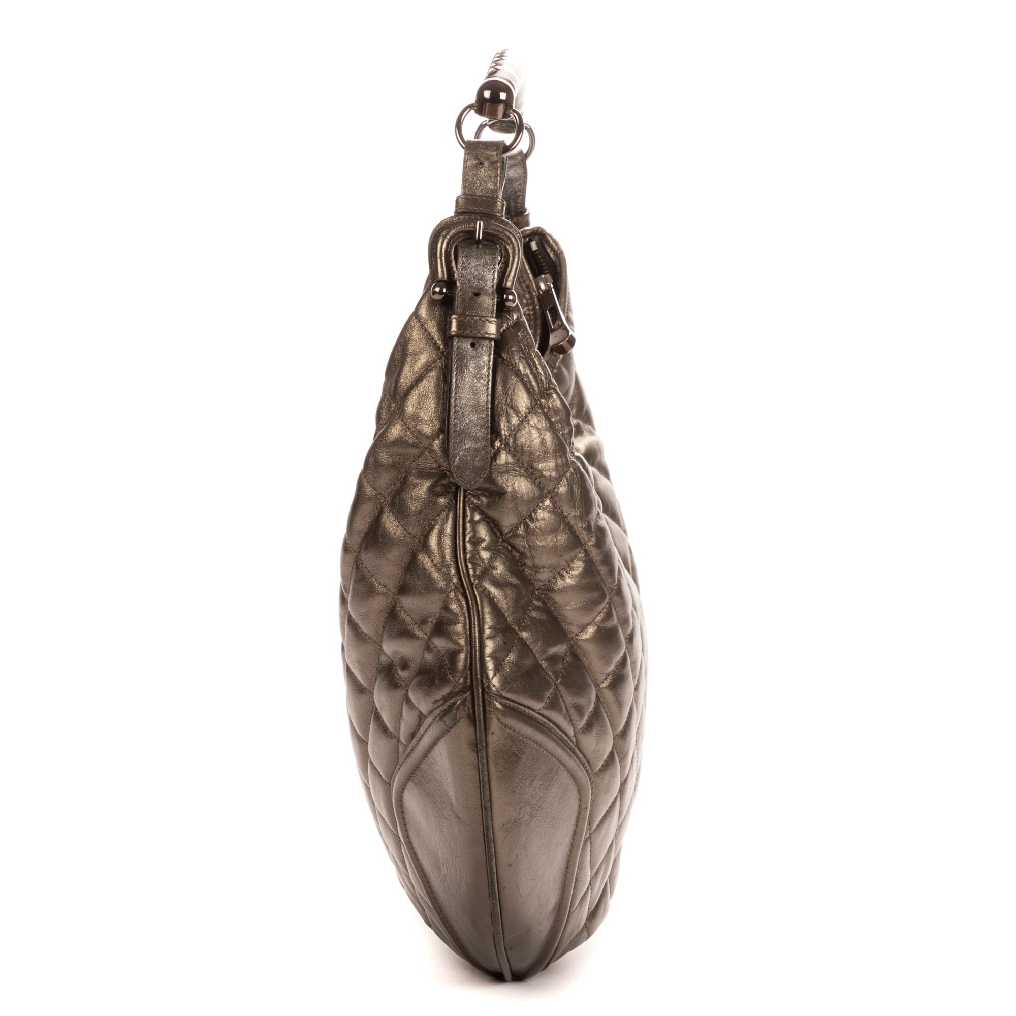 Shoulder Bag Hoxton Hobo Bronze Metallic Calfskin Quilted Leather