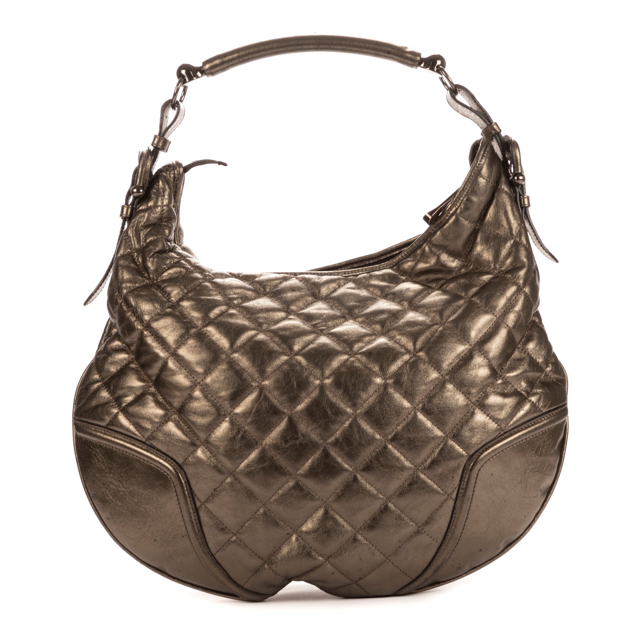 Shoulder Bag Hoxton Hobo Bronze Metallic Calfskin Quilted Leather