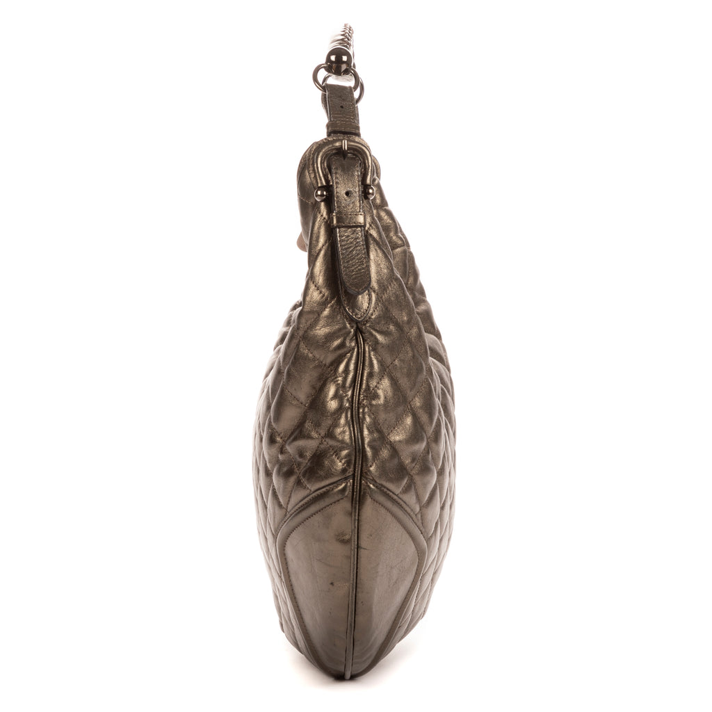 Shoulder Bag Hoxton Hobo Bronze Metallic Calfskin Quilted Leather