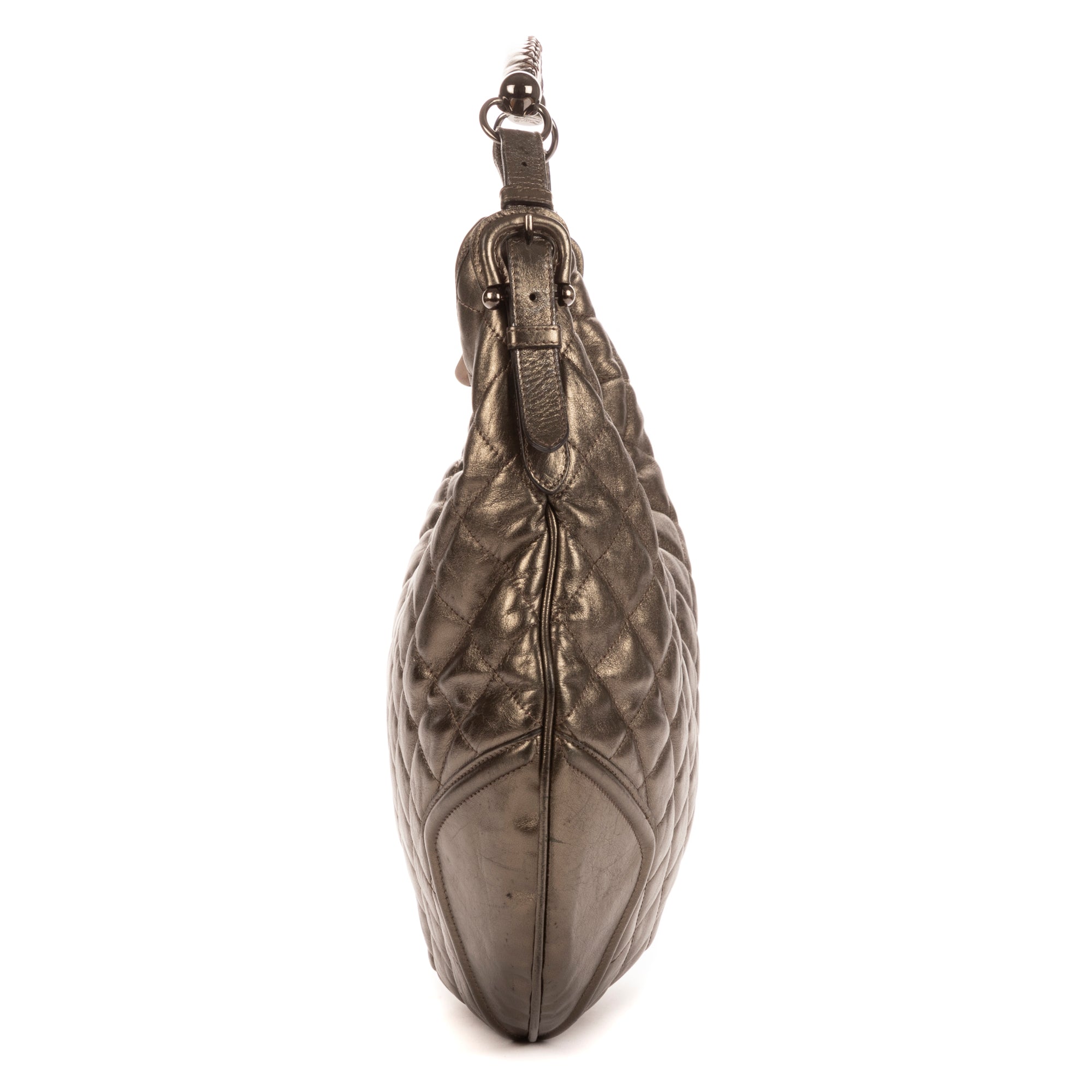 Shoulder Bag Hoxton Hobo Bronze Metallic Calfskin Quilted Leather