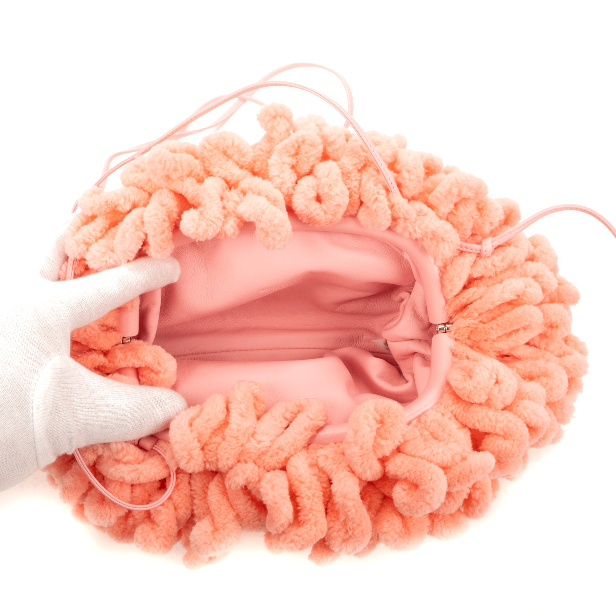 Shoulder Bag Mini Mop Clutch Pink Nylon Canvas