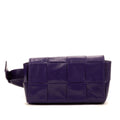 Shoulder Bag Mini Cassette Mini Purple Intrecciato Leather