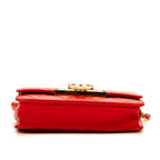 Bandolera WOC CC de cuero de becerro rojo