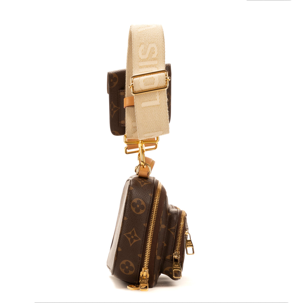 Pochette utilitaire pour sac à main en toile monogramme marron