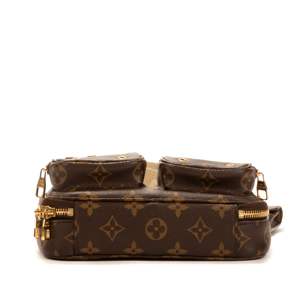 Pochette utilitaire pour sac à main en toile monogramme marron
