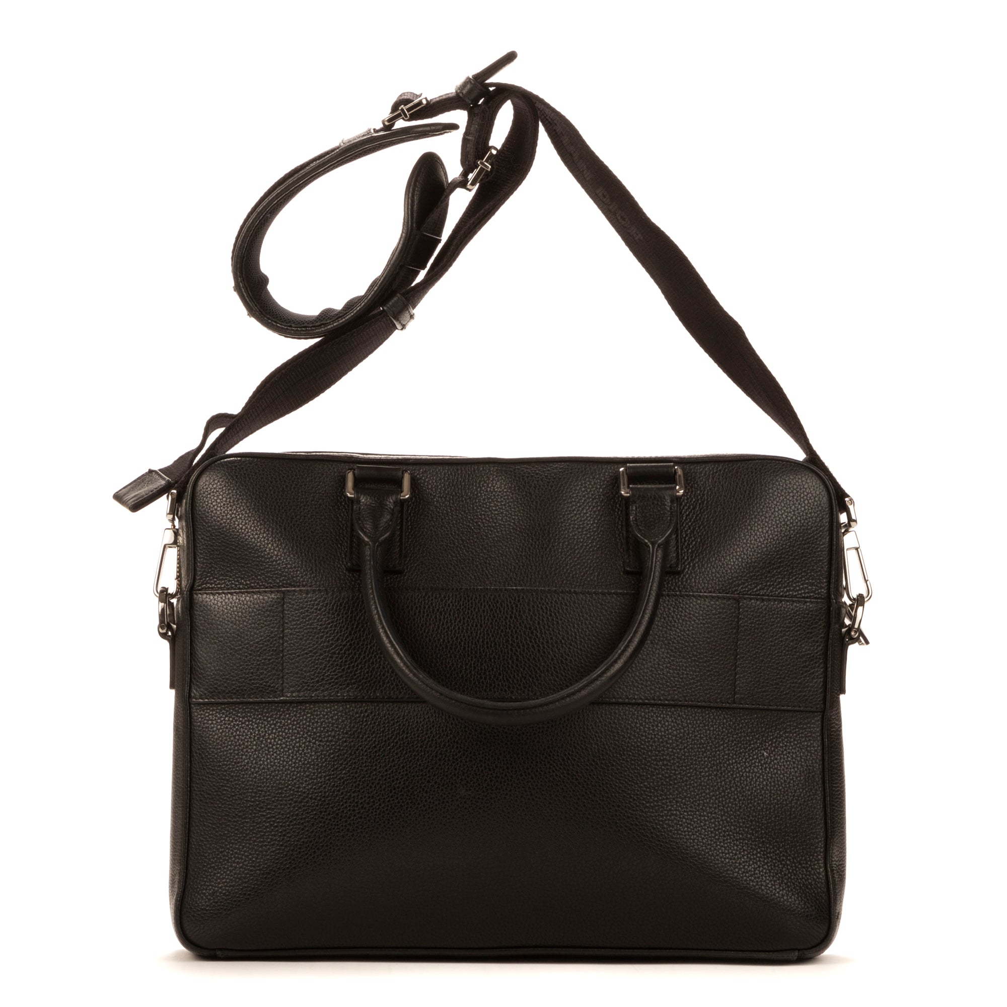 Handbag Maletin Black Calfskin Leather