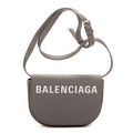 Sac bandoulière XS Ville Day en cuir de veau gris
